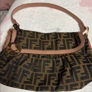 Fendi Black and Brown Shoulder Bag